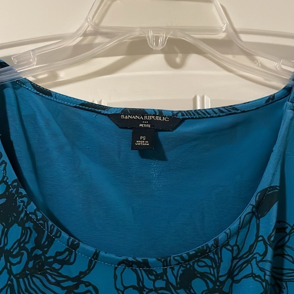 Banana Republic teal floral dress - Picture 3 of 11